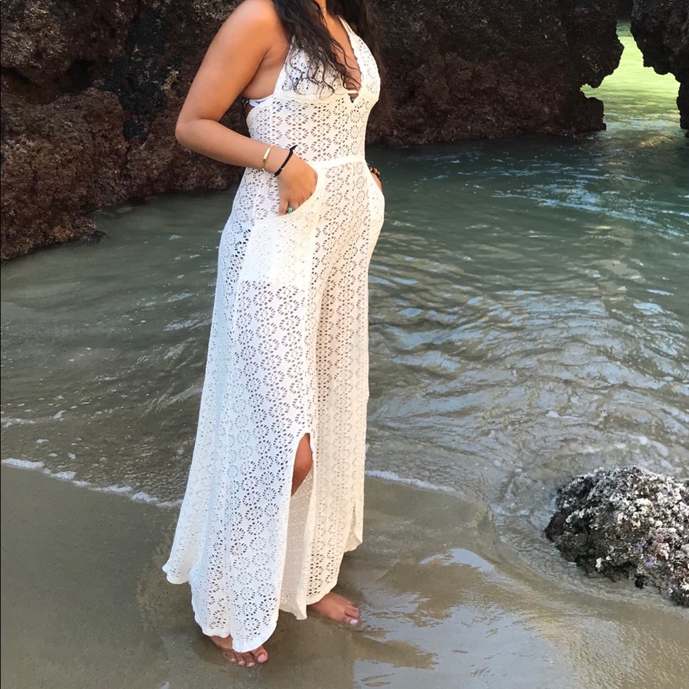 Free people lace jump romper